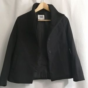 Black cropped funnel neck old navy peacoat sz xs